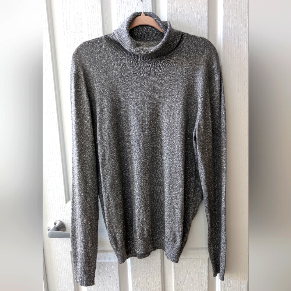 Calvin Klein Silver Women's Turtleneck Size XL